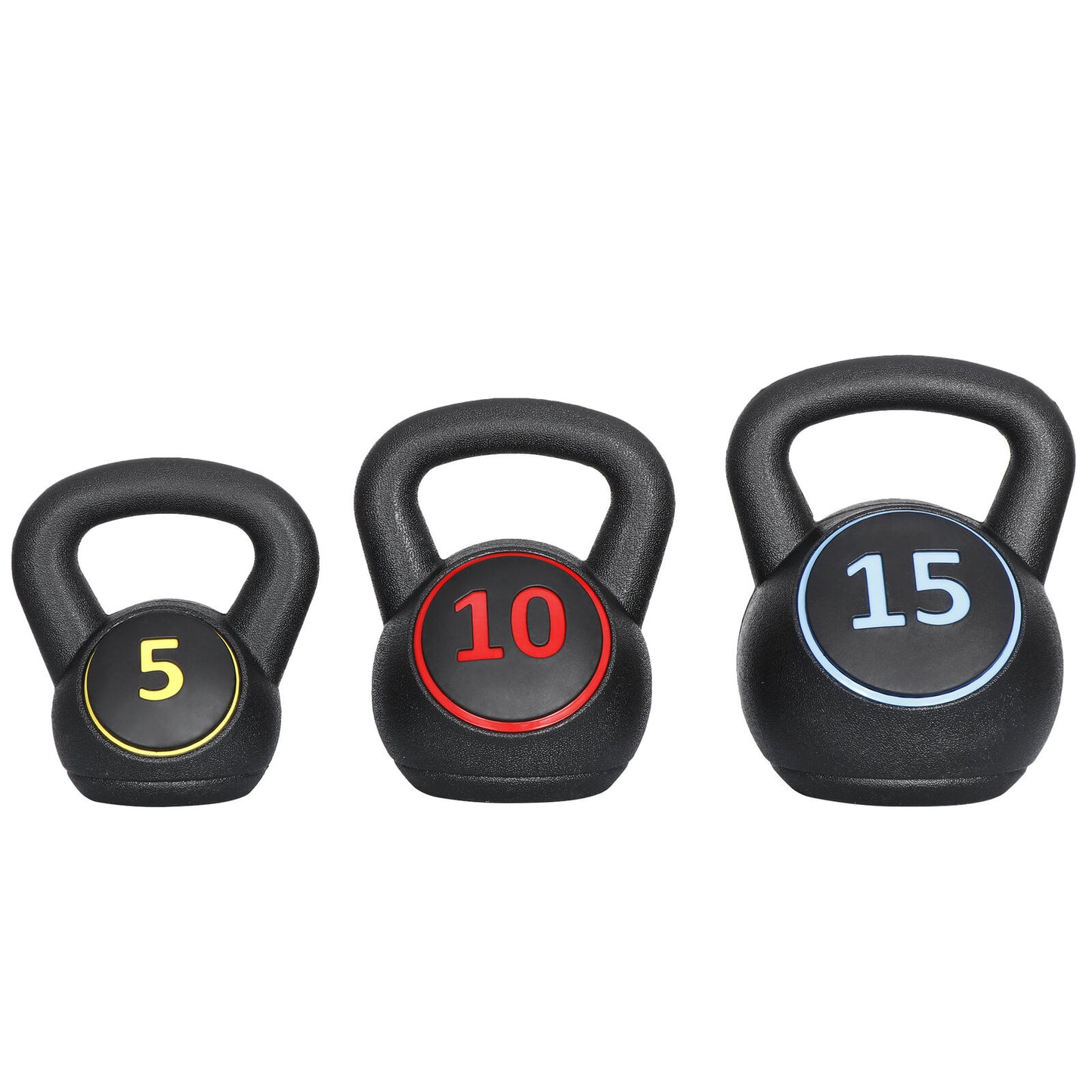Pro 3-Piece Kettlebell Set Fitness Strength Training Exercise with Base Rack