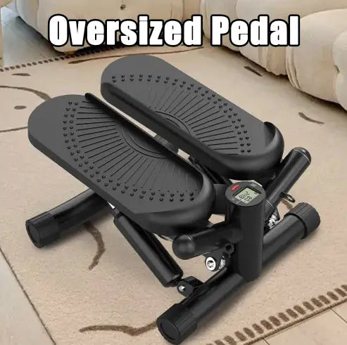 Steppers For Exercise - Mini Stair Stepper Machine With Resistance Bands 330lbs Twist Stepper Portable Exercise Equipment For Full Body Workout-Black
