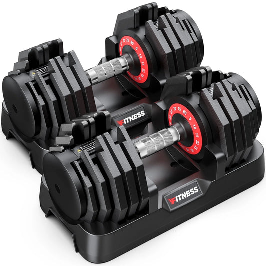 160Lb(80Lbs*2) Adjustable Dumbbells Set,16 in 1 Quick-Select 5-80Lbs Weight Adjustable Dumbbells for Full Body Home Workout