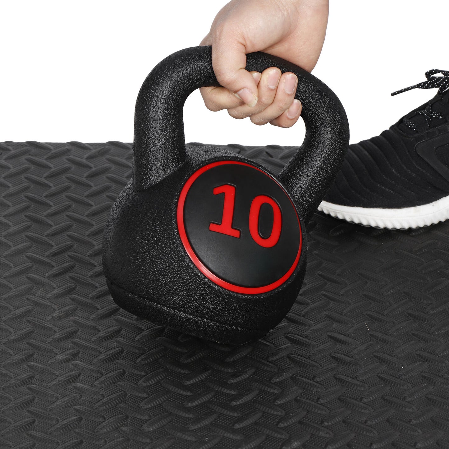 Pro 3-Piece Kettlebell Set Fitness Strength Training Exercise with Base Rack